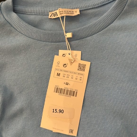 Zara Ruffle Top - Blue - Picture 2 of 2